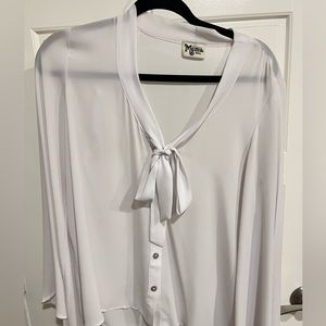 Show Me Your MuMu Tie Neck Blouse